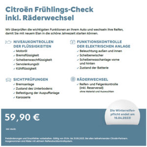 Citroen Frühlings-Check bei Pongruber in Elixhausen