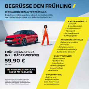 Opel Frühlings-Check bei der Pongruber Auto-Familie in Elixhausen
