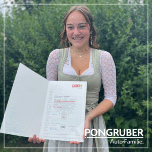 Lehre ausgezeichnet abgeschlossen bei der Pongruber Auto-Familie