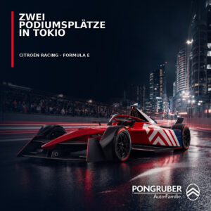 citroen-racing-tokio-zwei-podiumsplaetze-pongruber-1x1 Detailaufnahme von Radaufhängung und Carbon-Aerodynamik eines Formel-E-Rennwagens