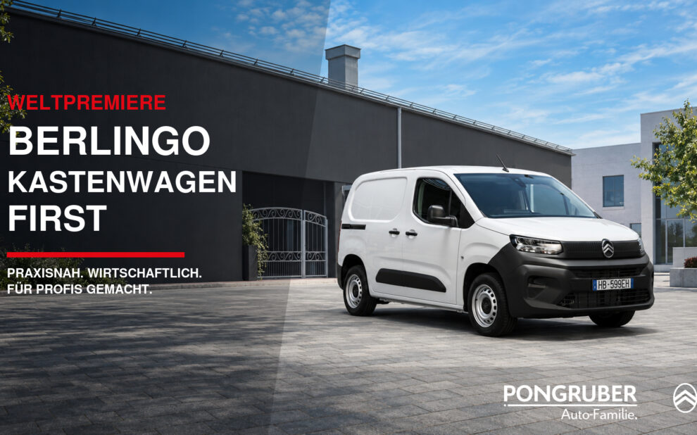 Weißer Citroën Berlingo Kastenwagen First bei der Weltpremiere auf der IAA Transportation 2026
