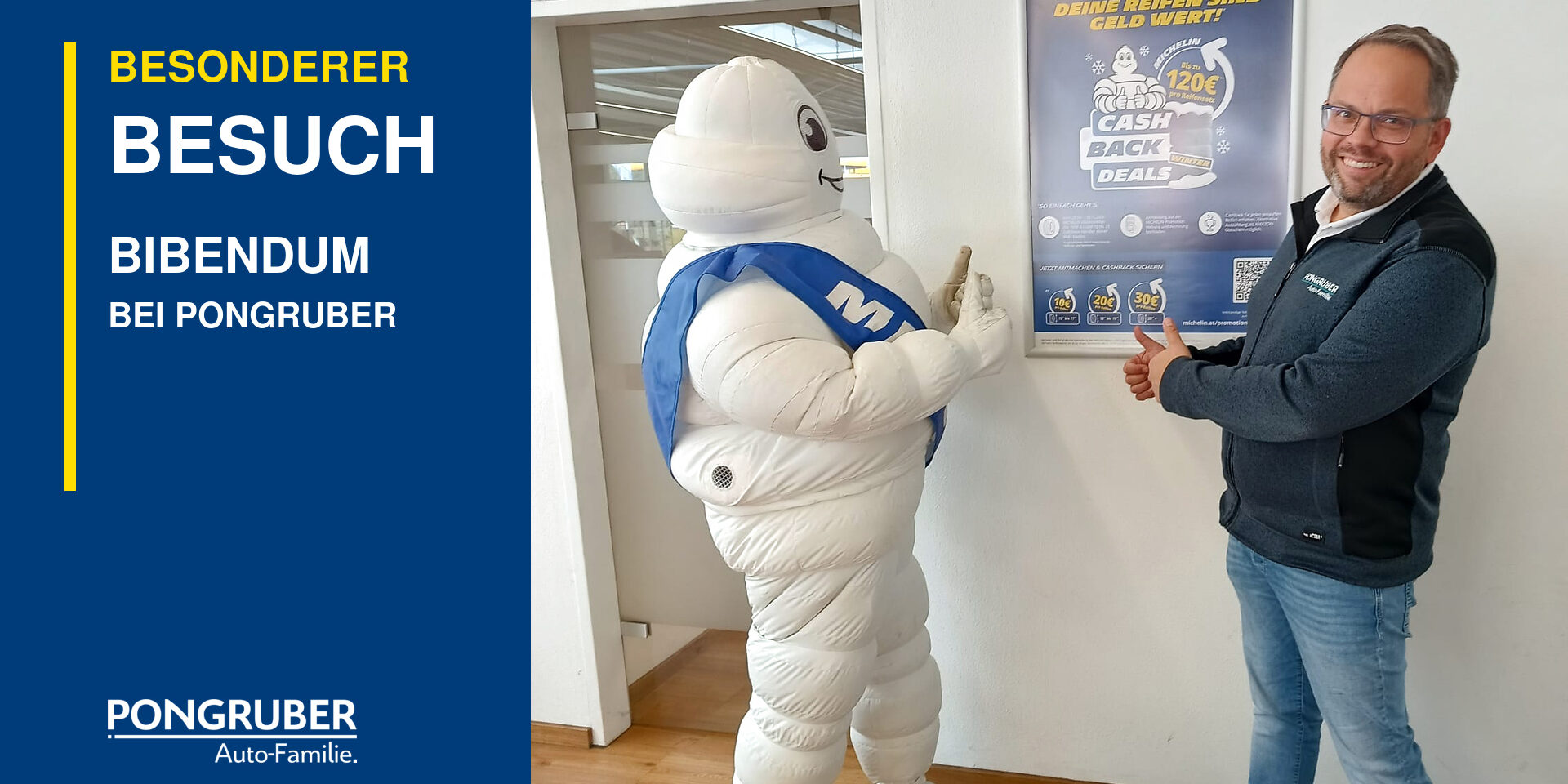 Bibendum zu Gast bei Pongruber – Michelin-Männchen